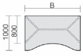 4-2 Schreibtisch Ergonomieform