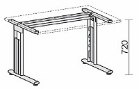 C-Fuss-Flex-Schreibtisch