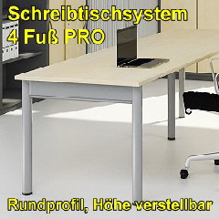 Schreibtisch_4_Fuss_Pro Arbeitstisch