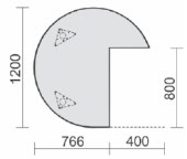 7-3 Schreibtisch Dreiviertelkreis links